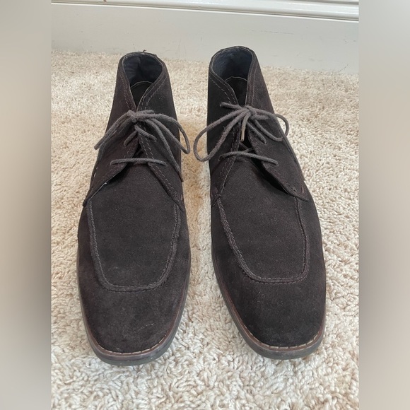 Robert Wayne Men\'s Sz 11.5 D Tatum Lace Up Chukka Desert Boots Shoes Brown Suede main image 4